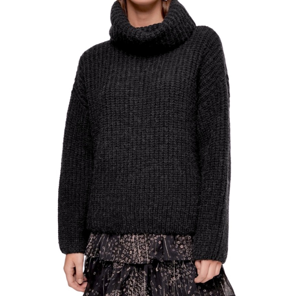 Topshop Turtleneck Rib Knit Sweater